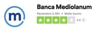 trustpilot numero stelle con banca mediolanum